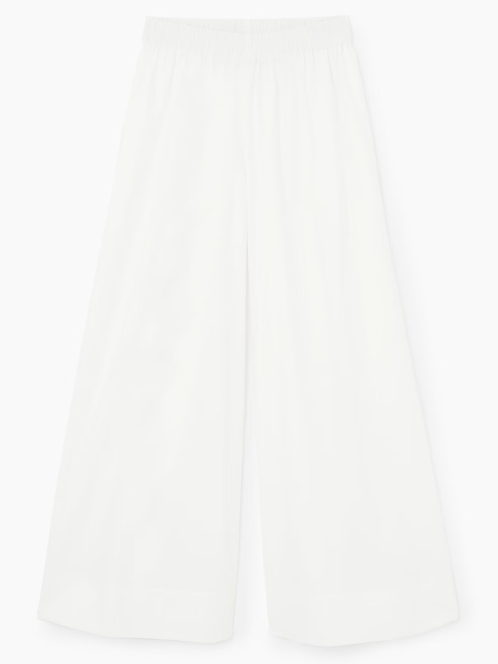 COS wide leg gathered trousers in white US 6